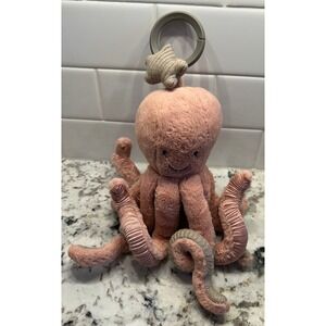 Jellycat Odyssey Odell Octopus 12" Plush Activity Crinkle Toy Peach